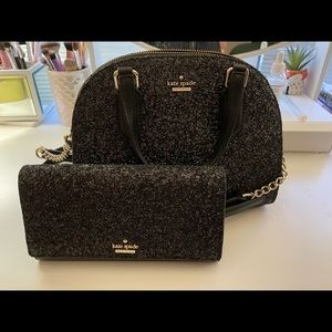 Black glitter crossbody